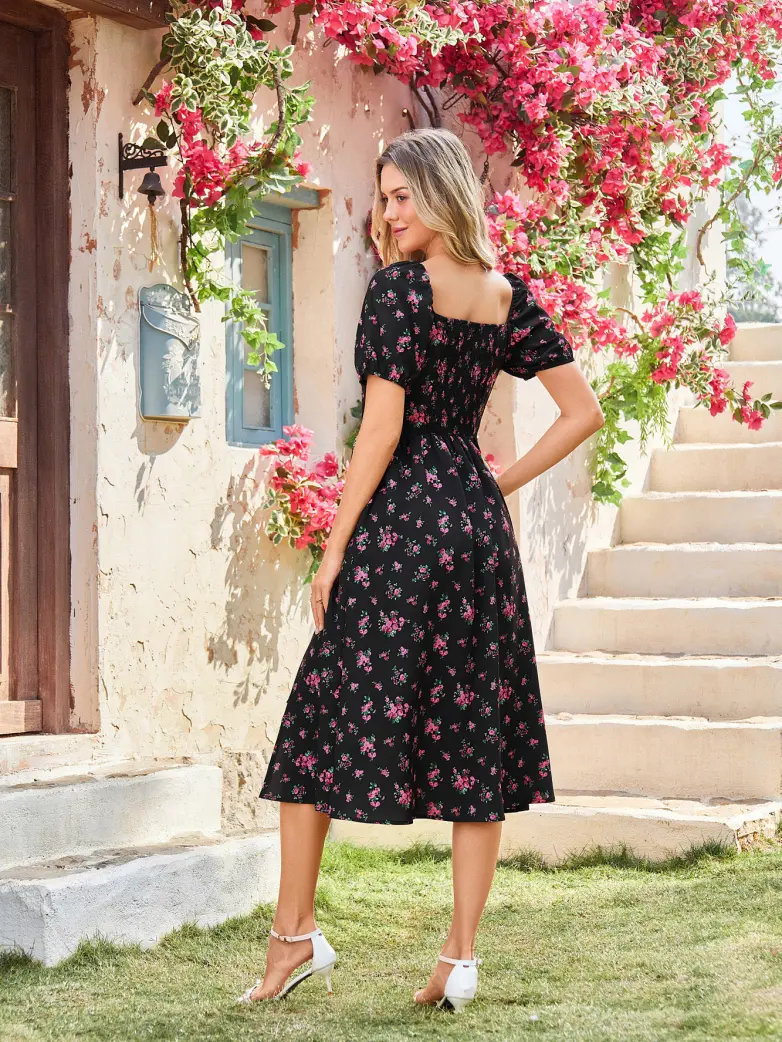 Victorian Spring Slit Party Sundress with Pockets - Image 51