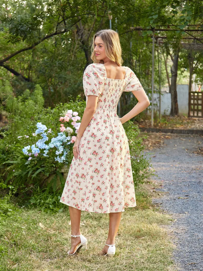 Victorian Spring Slit Party Sundress with Pockets - Image 57