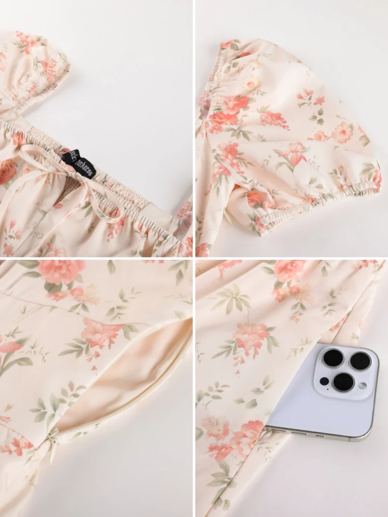 Victorian Spring Slit Party Sundress with Pockets - Image 76