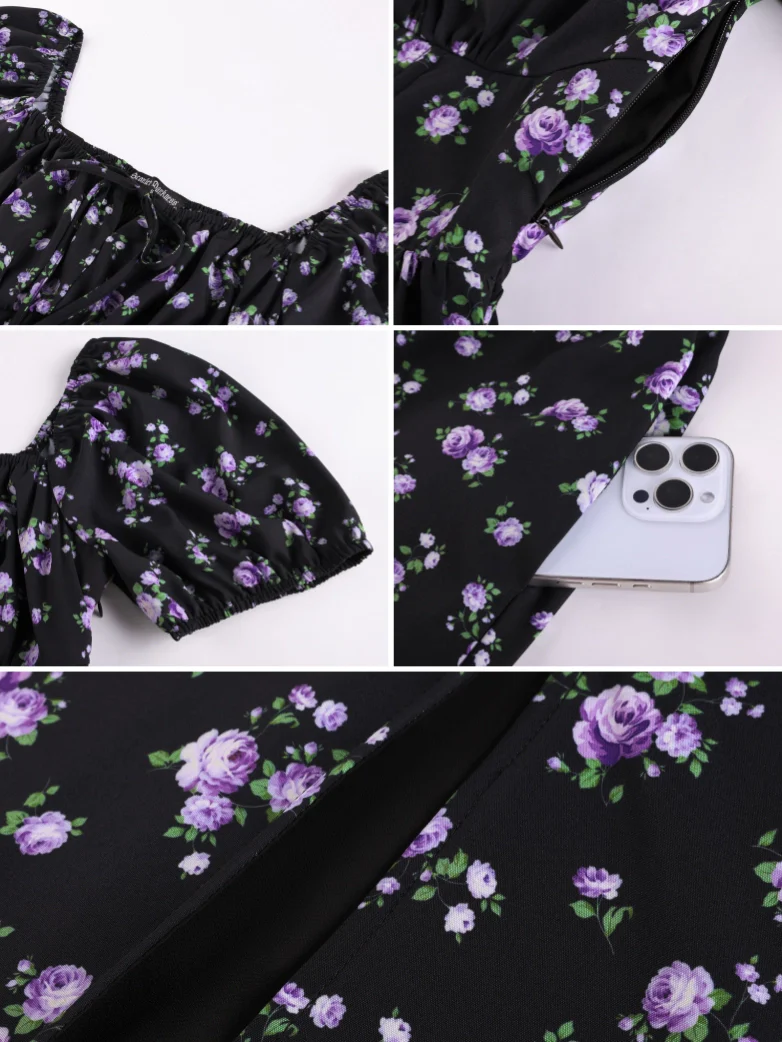 Victorian Spring Slit Party Sundress with Pockets - Image 90