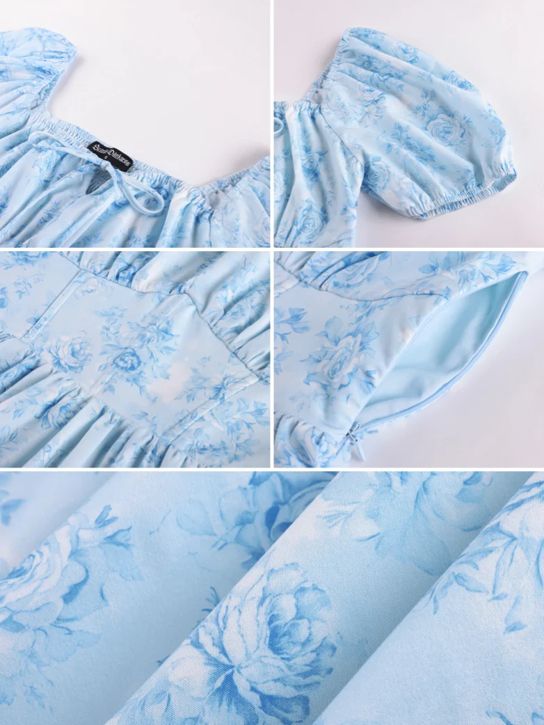 Victorian Spring Slit Party Sundress with Pockets - Image 94