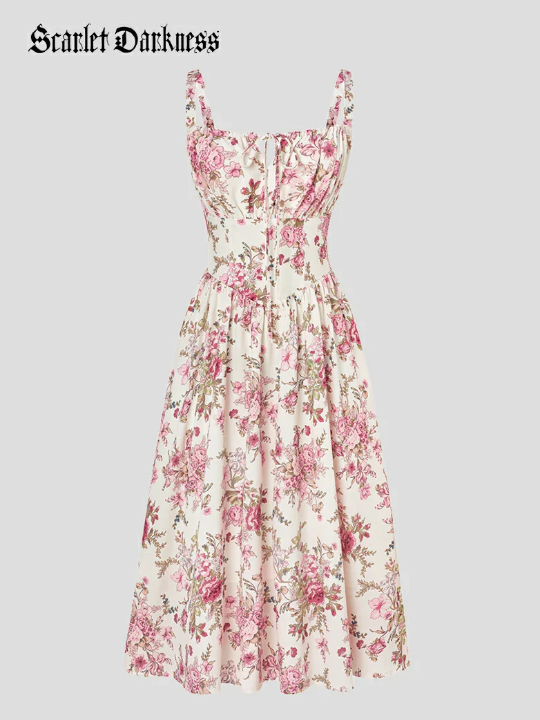 Hottest Floral Milkmaid Sundress with Pockets - Image 35