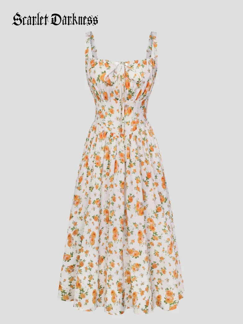 Hottest Floral Milkmaid Sundress with Pockets - Image 57