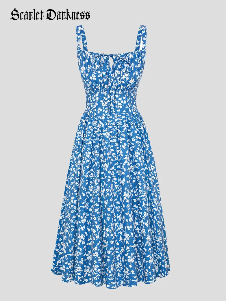 Hottest Floral Milkmaid Sundress with Pockets - Image 7