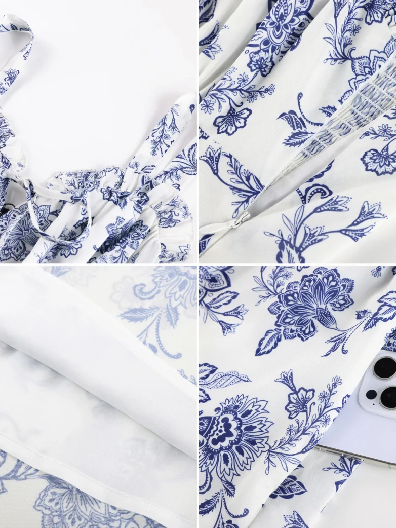 2026 Floral Corset Dress Long Milkmaid Dress with Pocket - Image 18