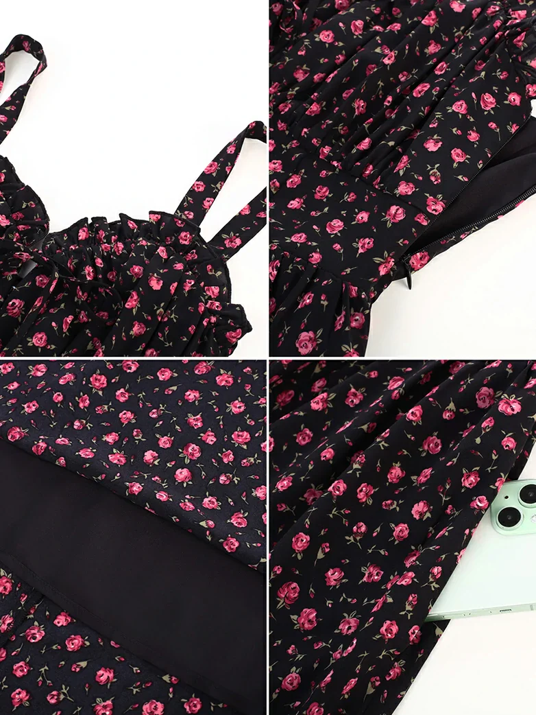 2026 Floral Corset Dress Long Milkmaid Dress with Pocket - Image 26