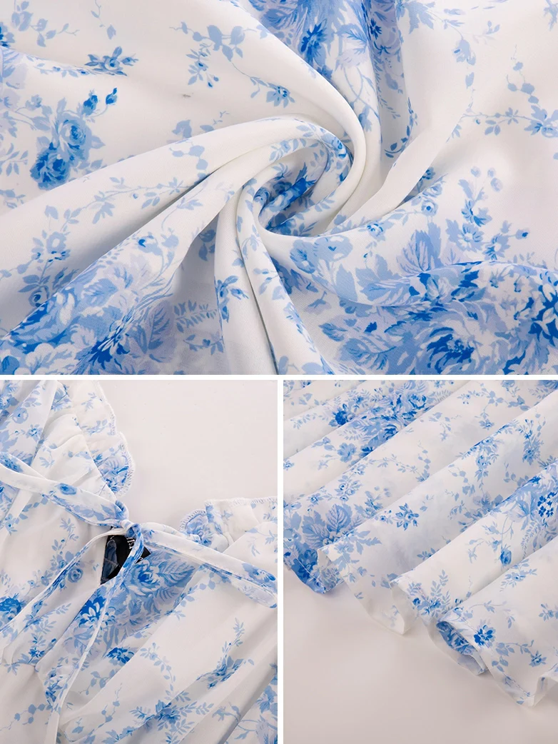 2026 Floral Corset Dress Long Milkmaid Dress with Pocket - Image 35