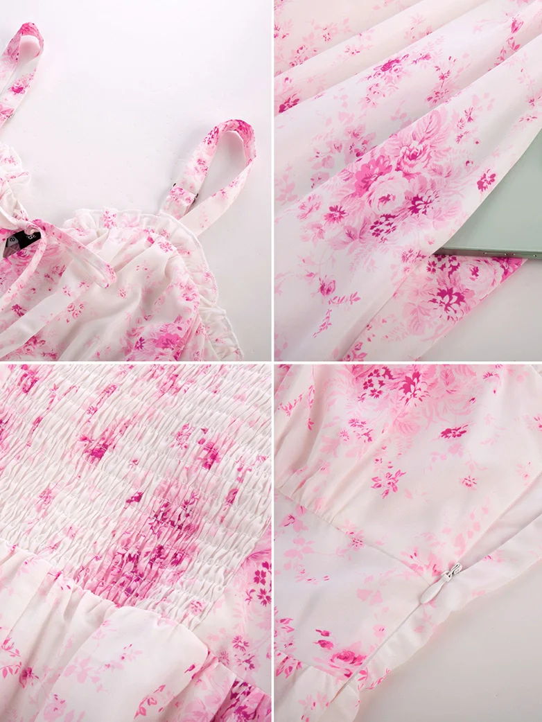 2026 Floral Corset Dress Long Milkmaid Dress with Pocket - Image 38