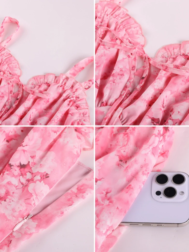 2026 Floral Corset Dress Long Milkmaid Dress with Pocket - Image 68