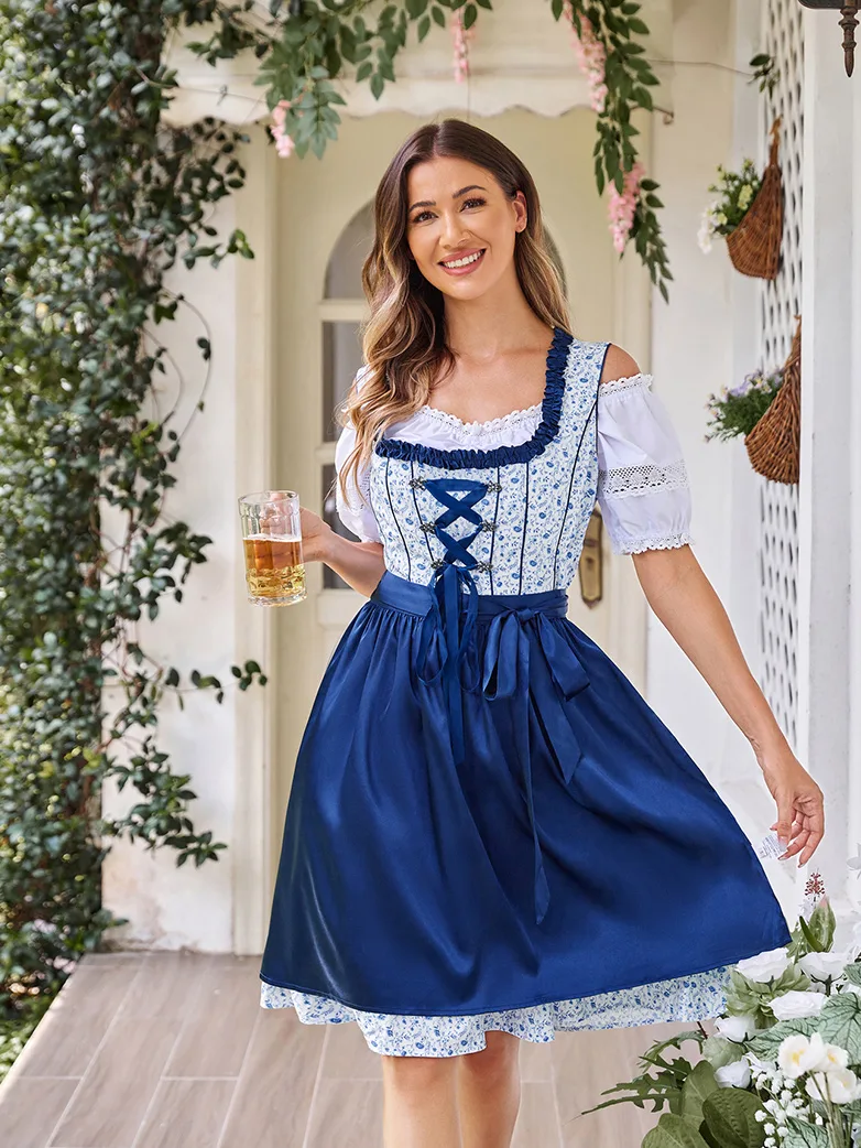 Women 3pcs Set German Bavarian Oktoberfest Costume - Image 5