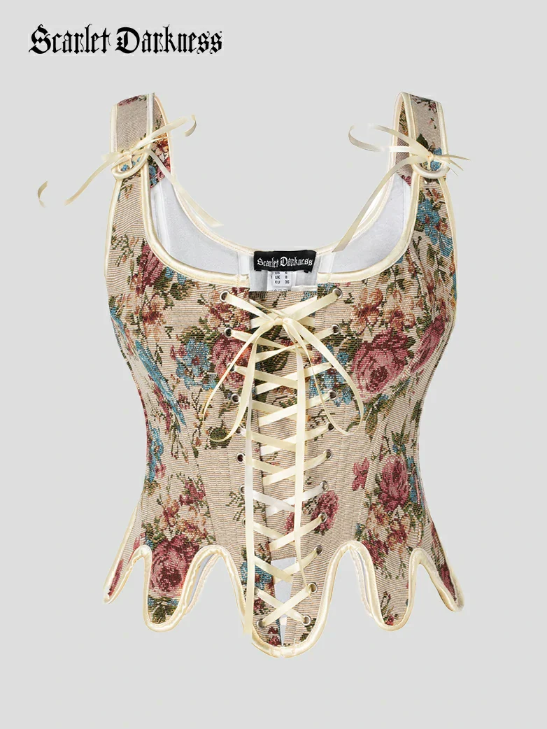 18 Boned Irregular Hem Body Shape Corset Top - Image 29