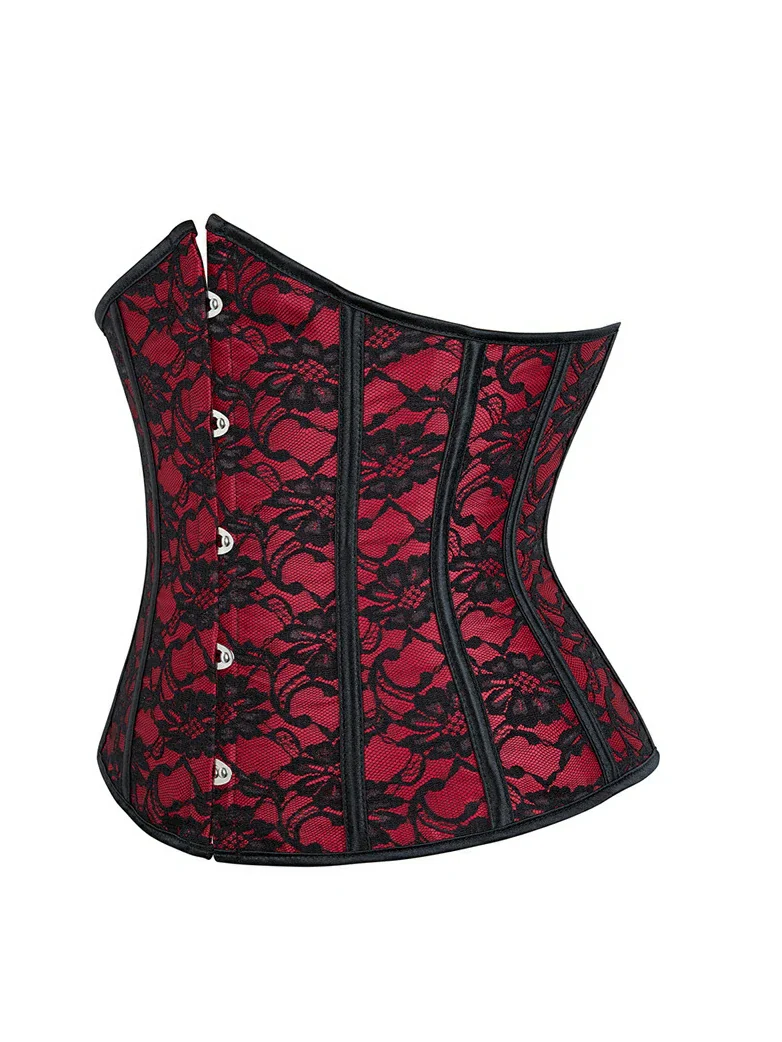 Victorian Gothic Waist Corset Shapewear with 14 Bones - Image 3