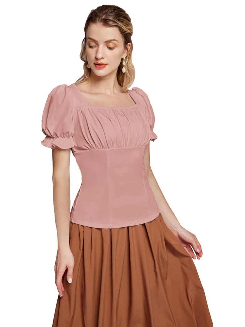 Renaissance Off the Shoulder Comfy Cotton Pirate Tops - Image 20
