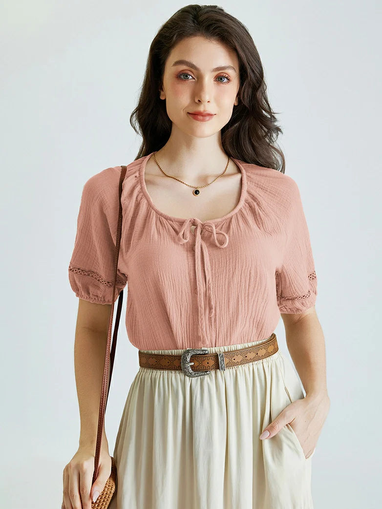 Renaissance Off the Shoulder Comfy Cotton Pirate Tops - Image 21