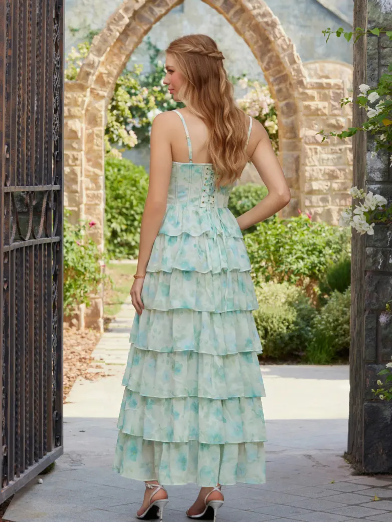 Spring Princess Bridgeton Cake Dress with 18 Bones - Image 10