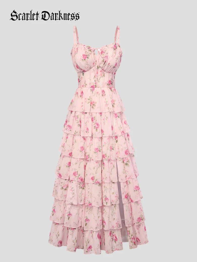 Spring Princess Bridgeton Cake Dress with 18 Bones - Image 12