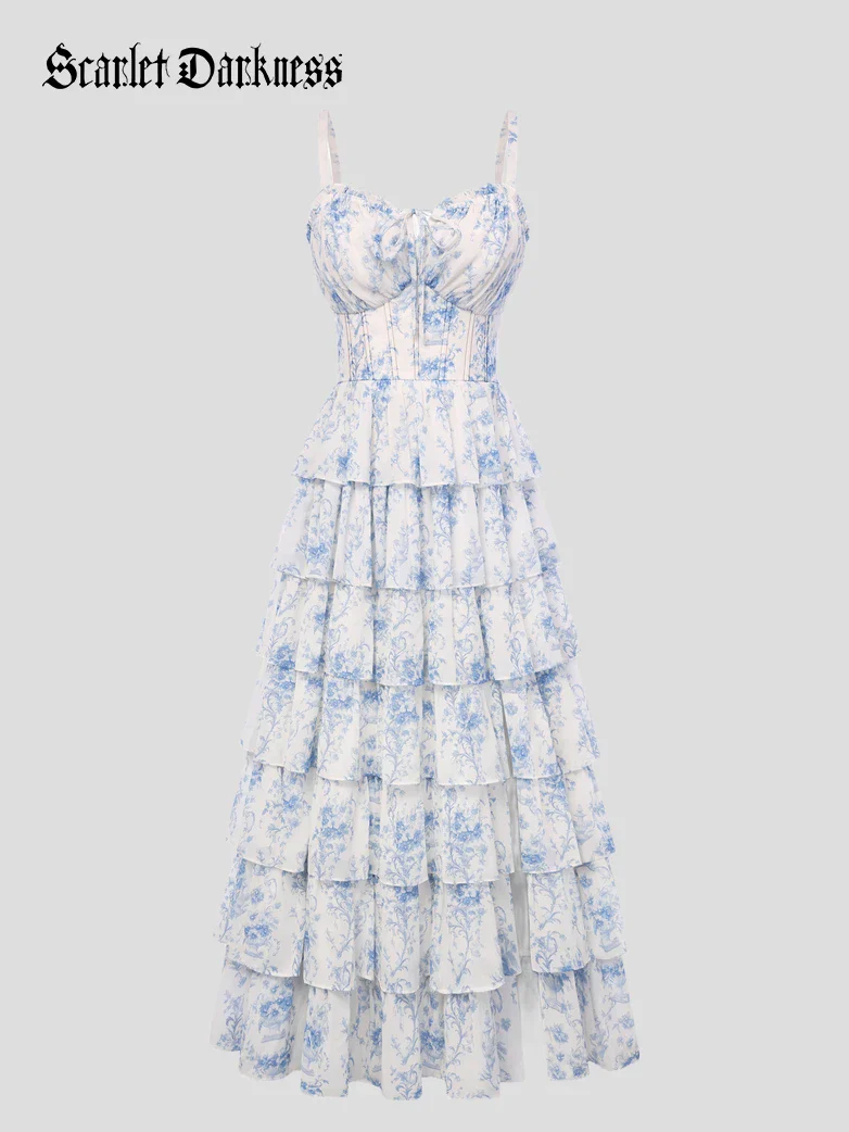 Spring Princess Bridgeton Cake Dress with 18 Bones - Image 15