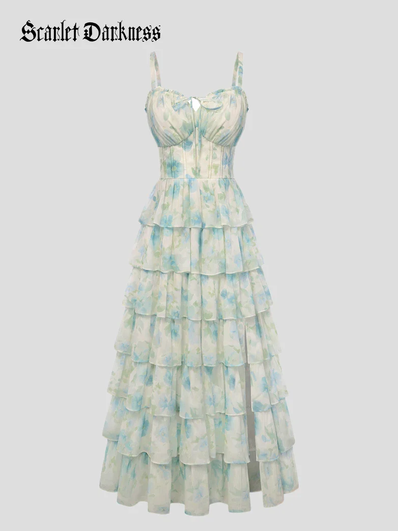 Spring Princess Bridgeton Cake Dress with 18 Bones - Image 4
