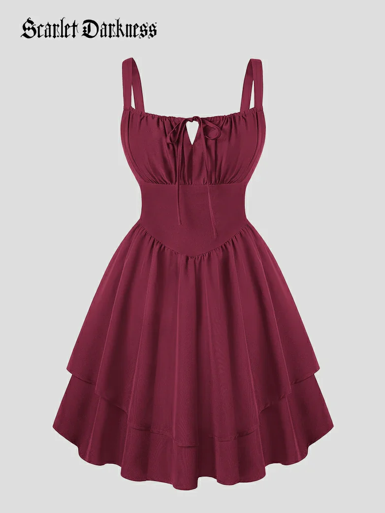 Women Summer Puffy Milkmaid Sundress - Image 11