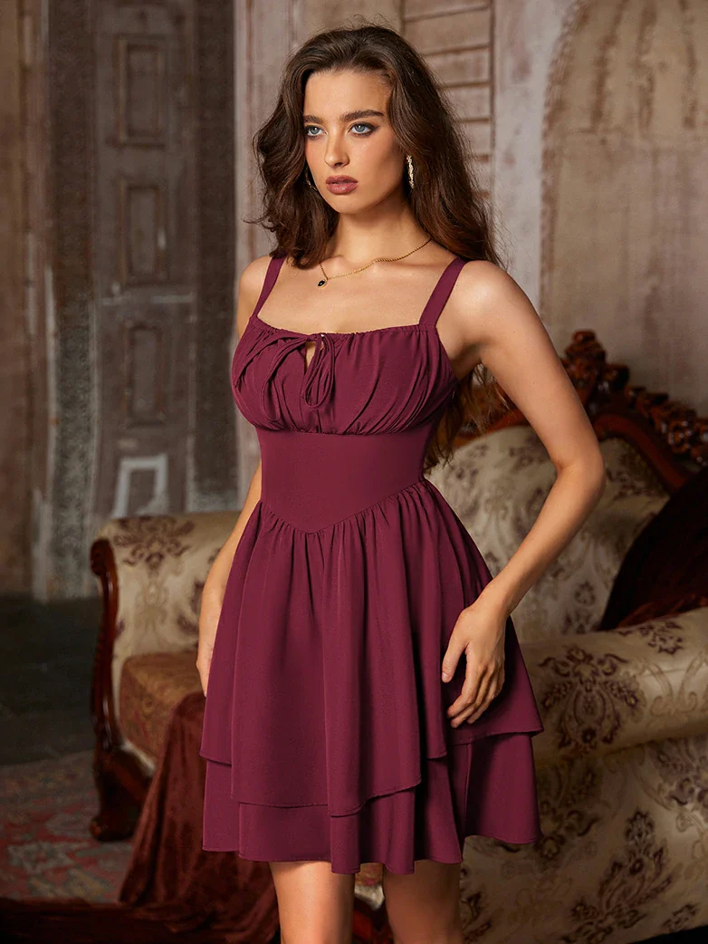 Women Summer Puffy Milkmaid Sundress - Image 14