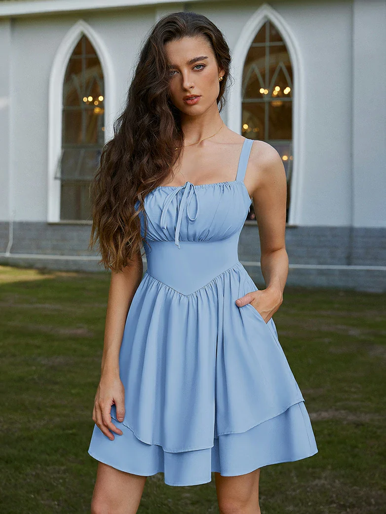 Women Summer Puffy Milkmaid Sundress - Image 18