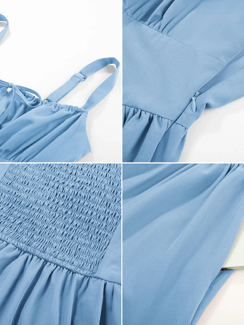 Women Summer Puffy Milkmaid Sundress - Image 20