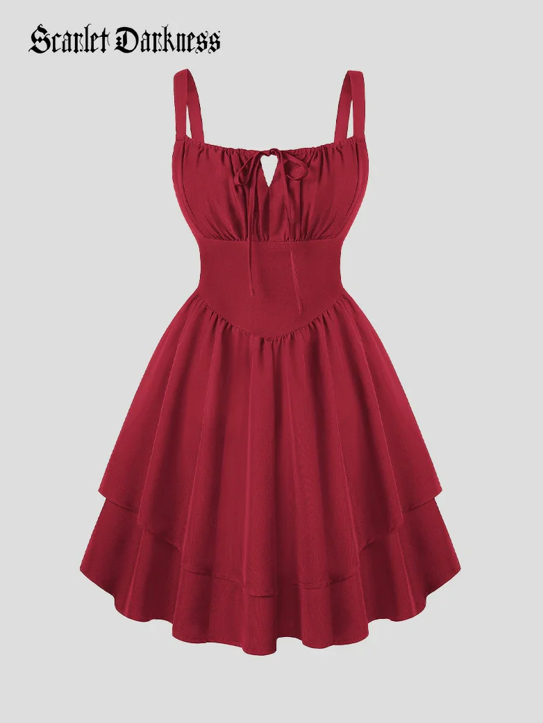 Women Summer Puffy Milkmaid Sundress - Image 26