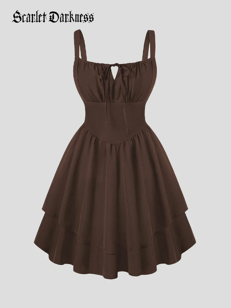 Women Summer Puffy Milkmaid Sundress - Image 30