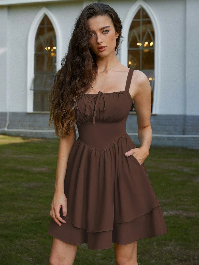 Women Summer Puffy Milkmaid Sundress - Image 31