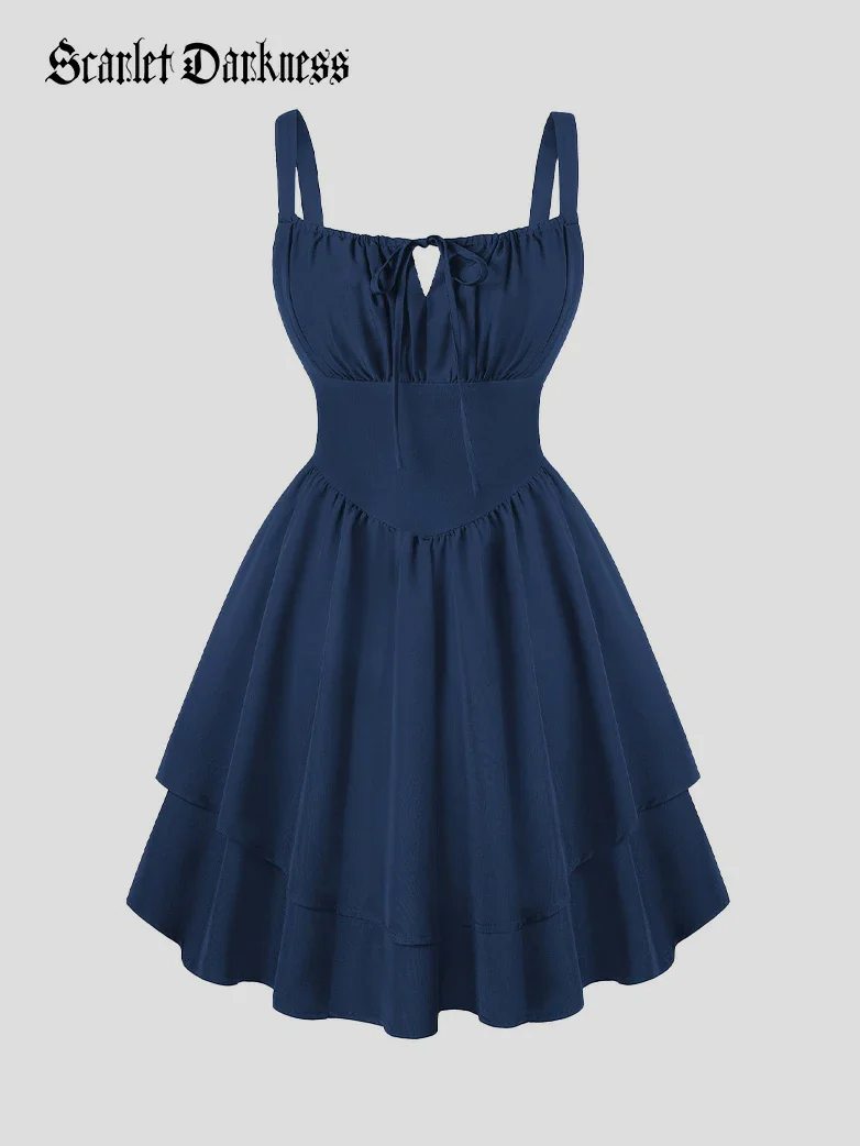 Women Summer Puffy Milkmaid Sundress - Image 34