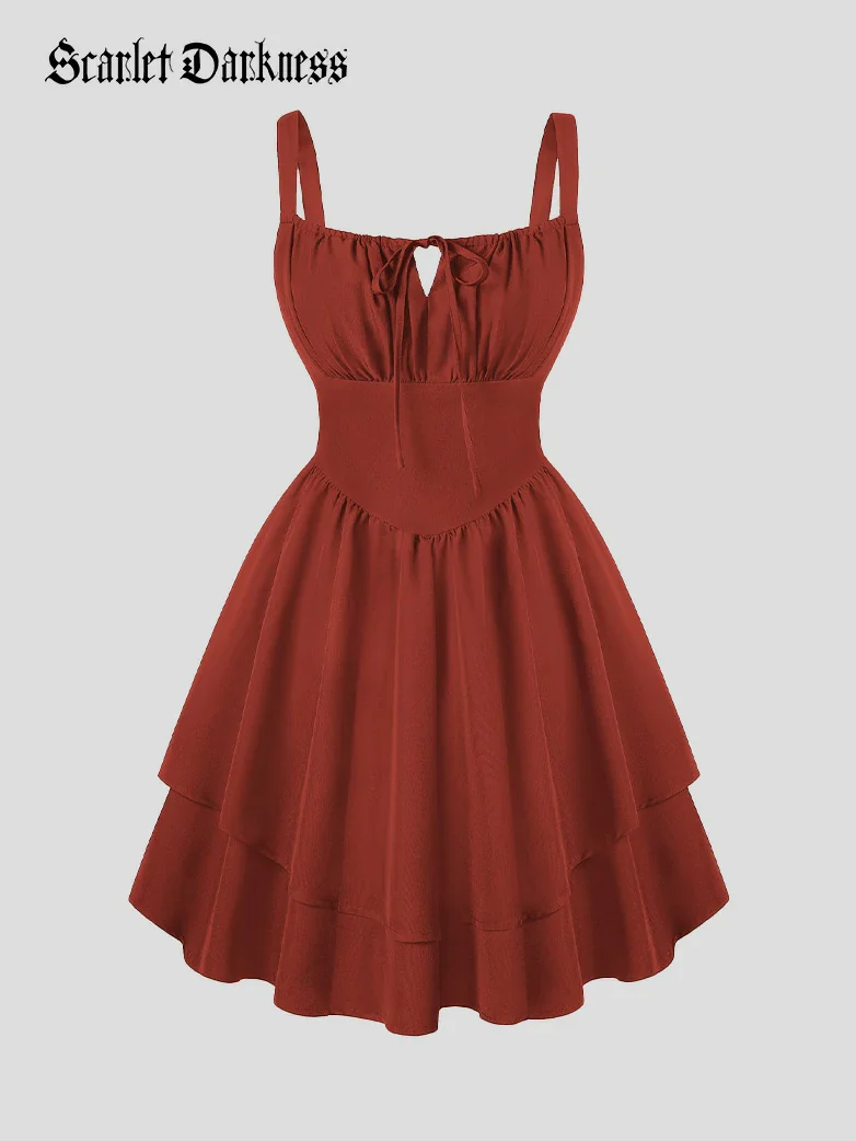 Women Summer Puffy Milkmaid Sundress - Image 38