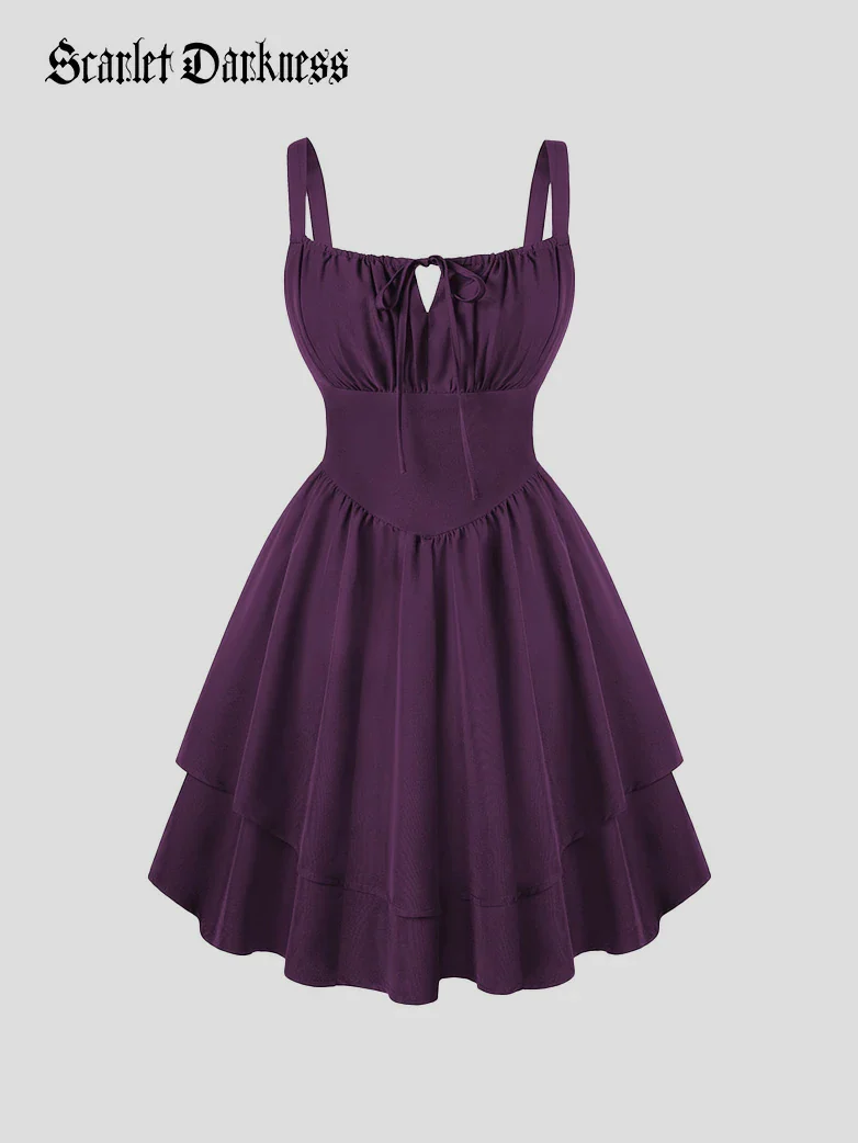 Women Summer Puffy Milkmaid Sundress - Image 45