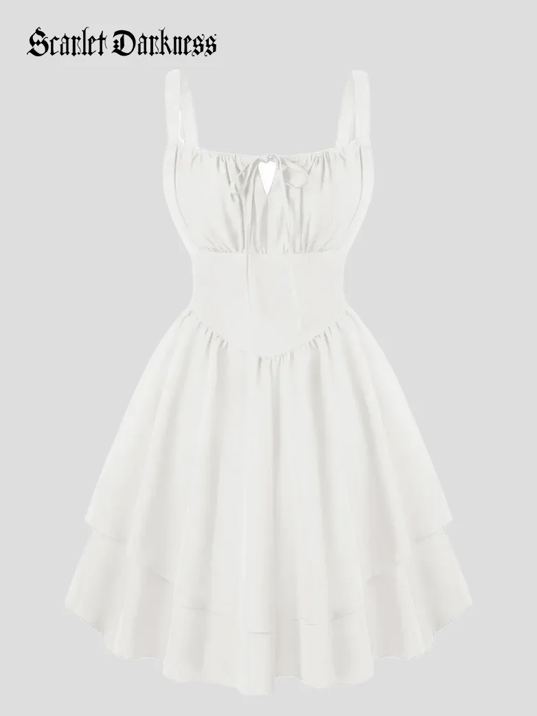 Women Summer Puffy Milkmaid Sundress - Image 48