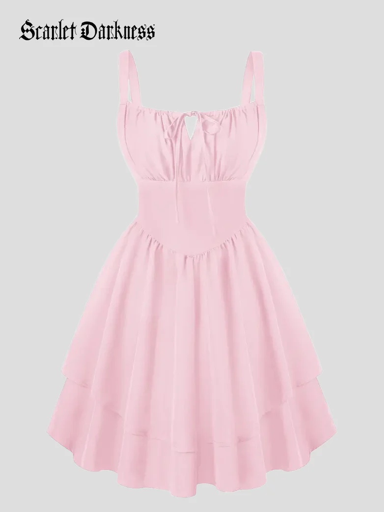 Women Summer Puffy Milkmaid Sundress - Image 52