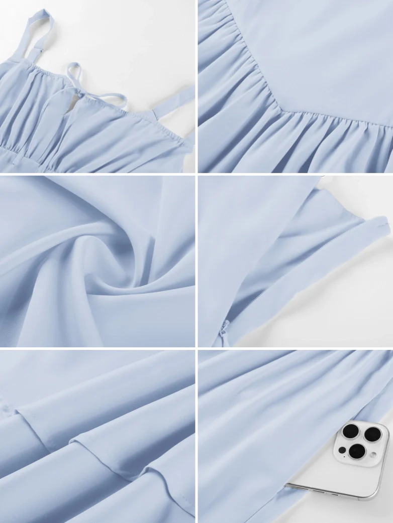 Women Summer Puffy Milkmaid Sundress - Image 66