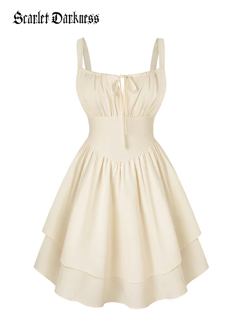 Women Summer Puffy Milkmaid Sundress - Image 7