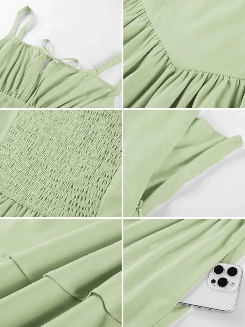 Women Summer Puffy Milkmaid Sundress - Image 70