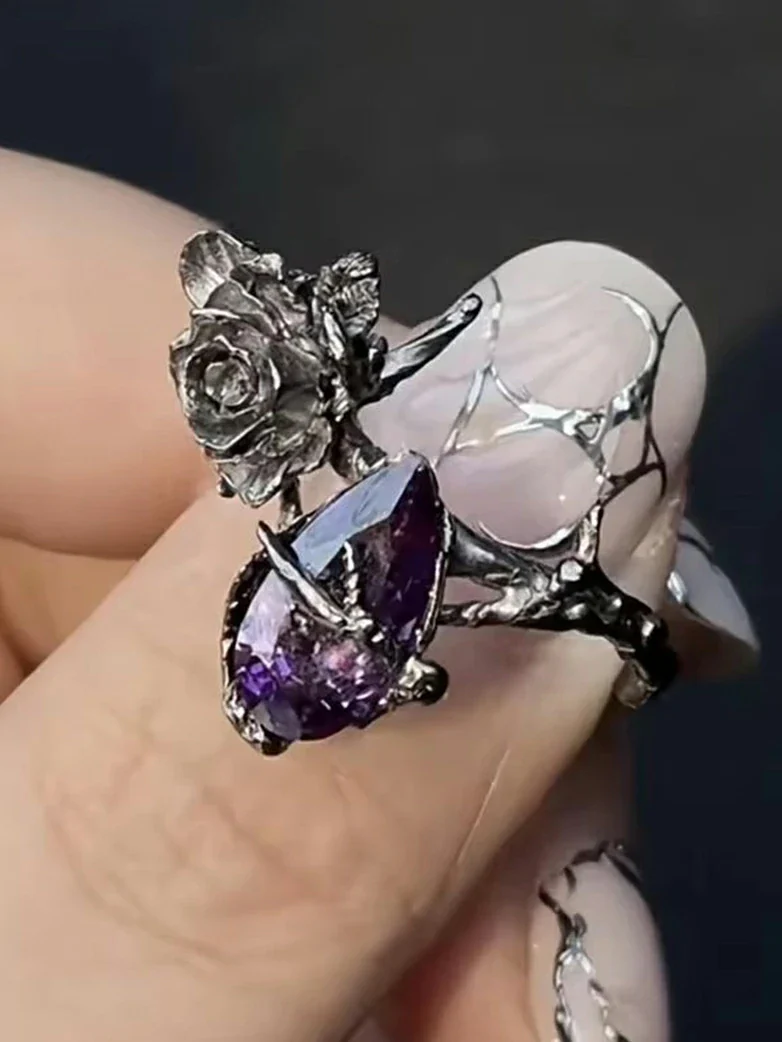 Renaissance Gemstone Open Ring - Image 6