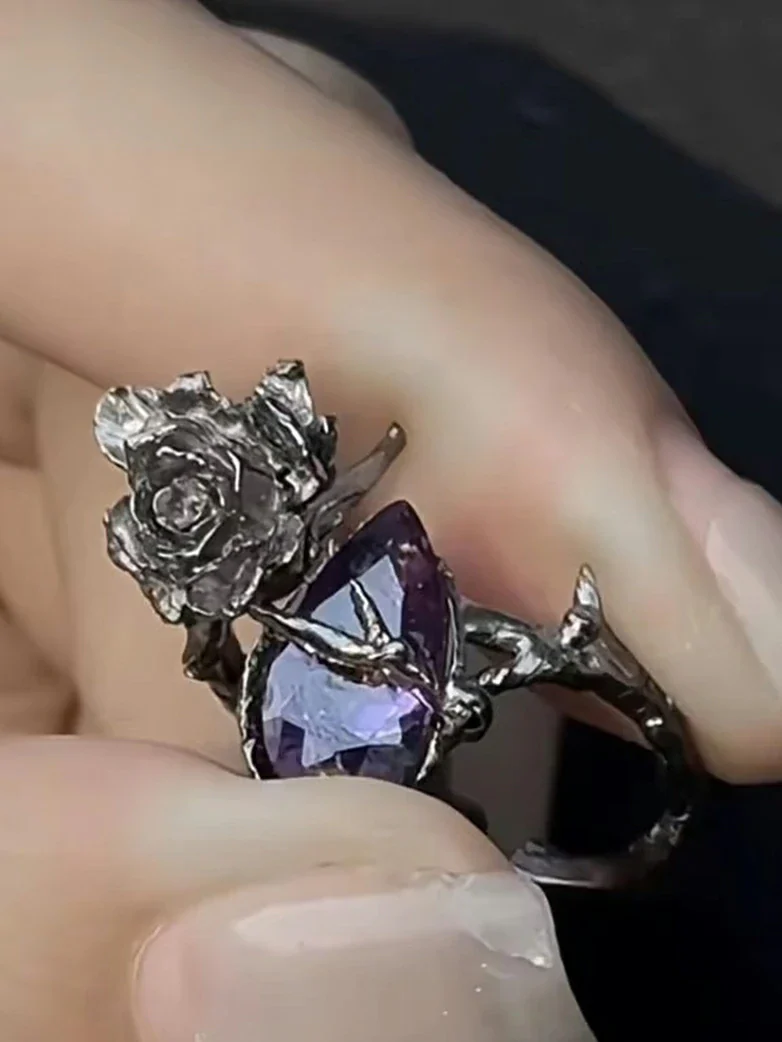 Renaissance Gemstone Open Ring - Image 7