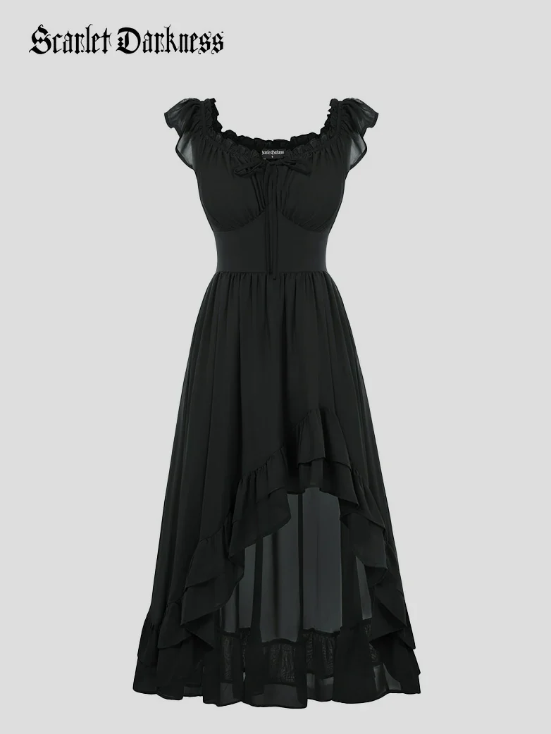 Gypsy Renaissance Off Shoulder High-Lo Chiffon Dress - Image 30