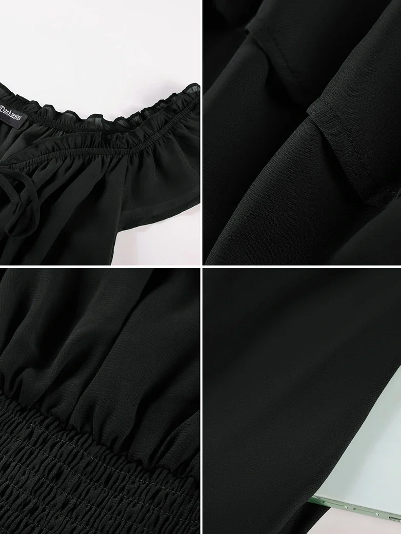 Gypsy Renaissance Off Shoulder High-Lo Chiffon Dress - Image 34