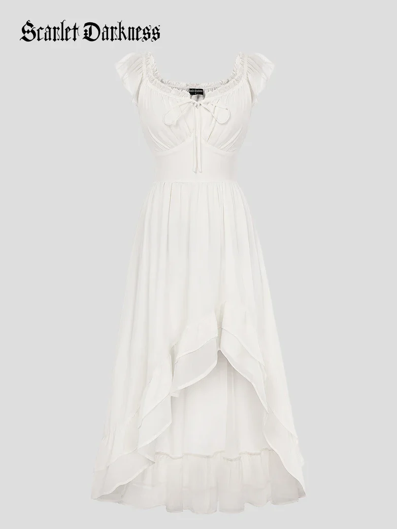 Gypsy Renaissance Off Shoulder High-Lo Chiffon Dress - Image 42