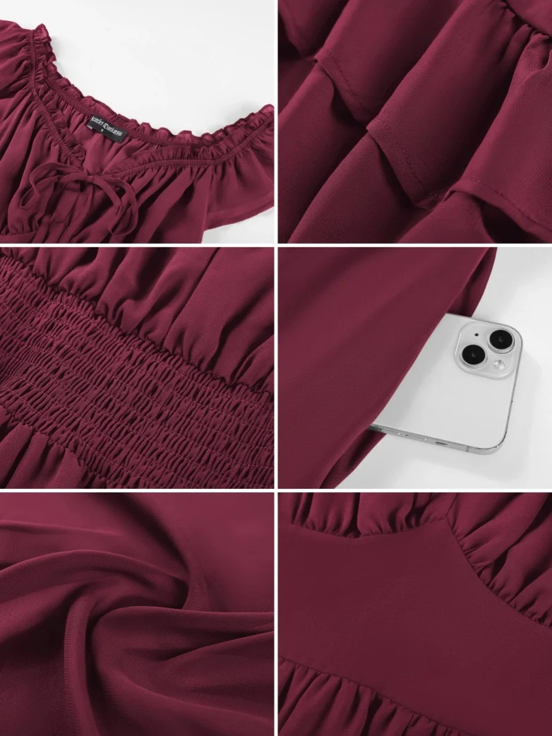 Gypsy Renaissance Off Shoulder High-Lo Chiffon Dress - Image 66