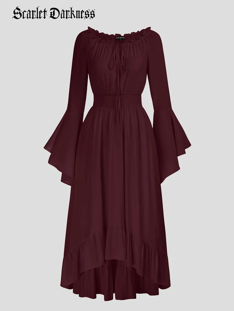 Off the Shoulder Classic Renaissance Dress with Pockets - Image 6