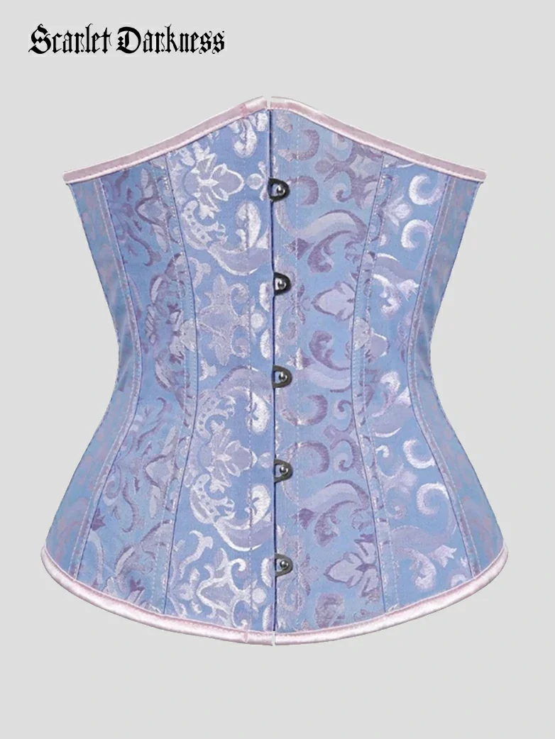 Victorian Jacquard Corset Belt Boned Waist Shapewear - Image 2