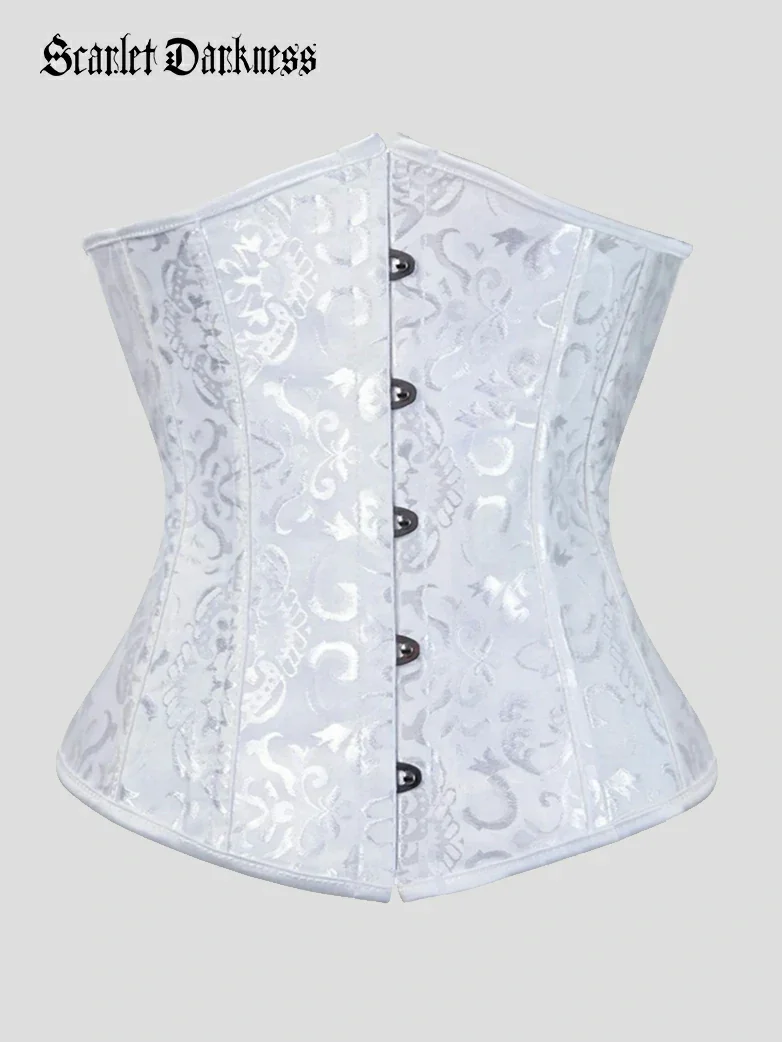 Victorian Jacquard Corset Belt Boned Waist Shapewear - Image 3