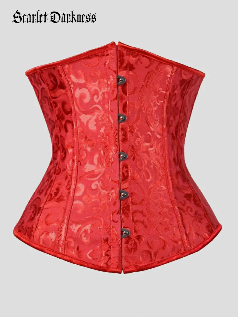 Victorian Jacquard Corset Belt Boned Waist Shapewear - Image 7