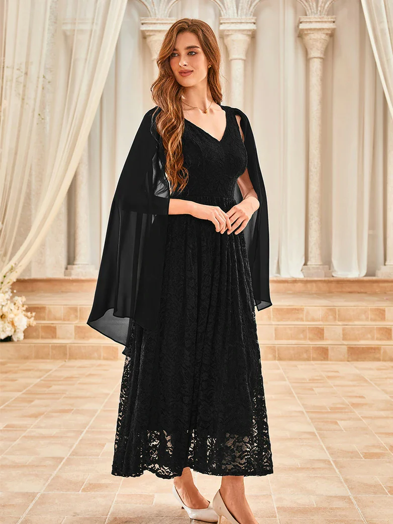 VIctoria Gothic Chiffon Lace Slit Sleeve Party Dress - Image 17