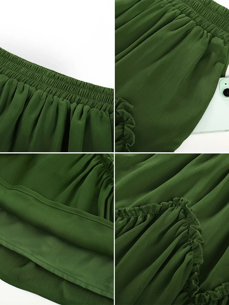 2025 Pirate Boho Tiered Chiffon Swing Mini Skirt - Image 10