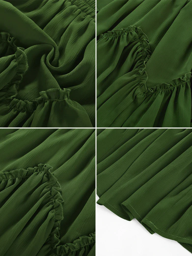2025 Pirate Boho Tiered Chiffon Swing Mini Skirt - Image 11